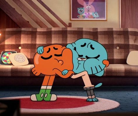 Gum Ball And Darwin, Gumball And Darwin, Cosplay Couple, Amazing Gumball, Best Friends Cartoon, Presents For Best Friends, Friend Cartoon, E Dawn, Good Cartoons