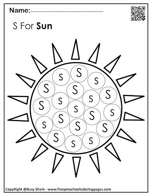 Abc For Toddlers, Letter S Crafts, Trace Letters, Learn Alphabet, Alphabet Crafts Preschool, Dot Marker Activities, Preschool Letter, Alphabet Worksheets Kindergarten, Free Printable Coloring Sheets