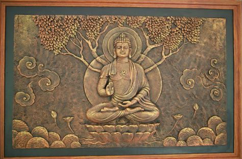 Buddha Artwork, Buddha Wall Art, Mural Wall, Relief Sculpture, Wall Sculpture Art, Mural Wall Art, Wall Sculpture, Mural Art, Ceiling Design