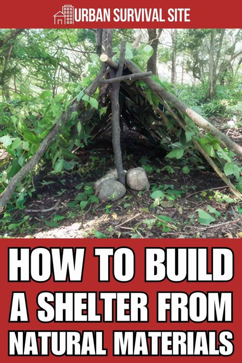 he primary reason most people build a shelter from natural materials is because they have to. A sudden shift in the weather on a long hike, getting lost after wandering off-trail, or the common nemesis of darkness falling long before you find your way back to camp. In most instances, an improvised natural shelter is made in the wilderness. In this post, I'll describe a few different types of survival shelters built from natural materials and which ones is best for which situations. Winter Tent Camping, Natural Shelter, Energy Saving House, Survival Preparedness, Survival Skills Emergency Preparedness, Find Your Way Back, Shtf Preparedness, Survival Shelter, Urban Survival