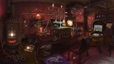 Fantasy Workshop, Steampunk Workshop, Steampunk Artwork, Steampunk Fantasy, Box Challenge, Victorian Interior, R Wallpaper, Scenery Background, Maker Shop