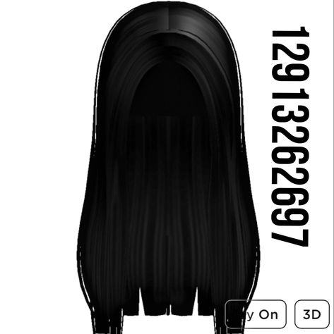 Roblox Black Hair Codes, Long Straight Black Hair, Roblox Hair, Hair Roblox, Hair Codes, Straight Black Hair, Coding Shirts, Violet Hair, Roblox T Shirts