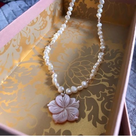 Stunning Pearl Necklace Made With Cultured Pearls Light Pink Swarovski Crystal Hand Carved Pink Iridescent Shell Flower Pendant With A Silver Clasp Perfect Gift Uniquely Custom Made Etsy Necklaces Unique, Adjustable Vintage Necklace, Pearl Shell Necklace, Handmade Shell-shaped Pearl Necklace Gift, Ocean-inspired Mother Of Pearl Shell Necklace Gift, Beachy Necklaces, Light Pink Jewelry, Flower-shaped Pearl Necklace, Handmade Mother Of Pearl Shell-shaped Necklace