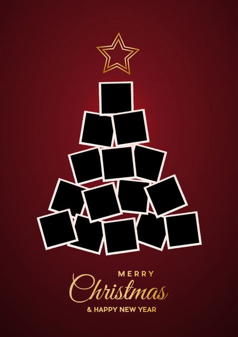 Árbol de navidad con marcos vacíos Vecto... | Premium Vector #Freepik #vector #navidad #arbol-navidad #arbol #abstracto Photo Insert Christmas Cards, Christmas Graphic Design, Empty Frames, Merry Christmas Wishes, Christmas Post, Christmas Scrapbook, Christmas Frames, New Year Wishes, Christmas Illustration