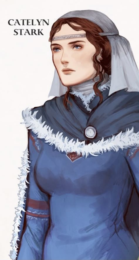 Catelyn Stark, Asoiaf Art, Gra O Tron, Game Of Thrones Art, Fantasy Dresses, Sansa Stark, Fantasy Inspiration, Fire And Ice, A Song Of Ice And Fire