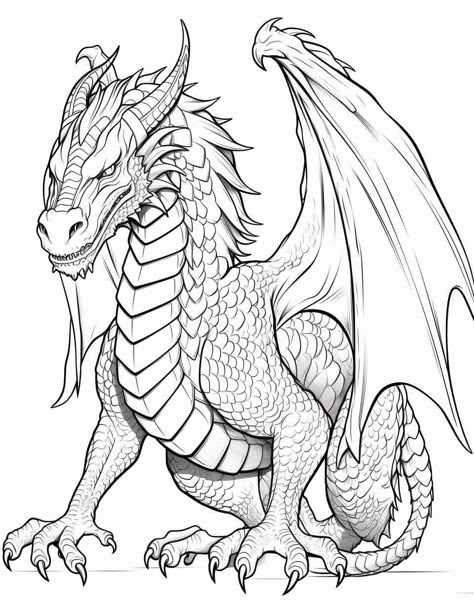 Friendly Dragon Drawing, Dragon Easy Drawing, How To Draw A Dragon, Dragon Colouring Pages, Game Of Thrones Tattoo Designs, Dragon Pictures To Color, Dragon Art Drawing, Dragon Drawing Easy, Mythical Creatures Coloring Pages