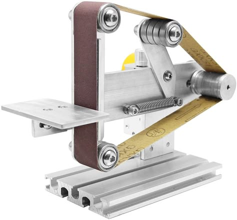 Diy Belt Sander, Bench Sander, Belt Grinder Plans, Mini Belt Sander, Diy Belts, Belt Grinder, Bench Grinder, Metal Bending, Metal Working Projects