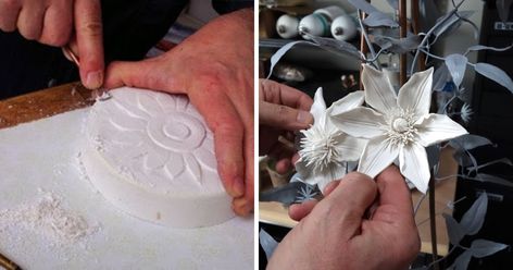 The Ukrainian-Born Man Who Grows Porcelain Flowers | Bored Panda Tommy Mitchell, Lilac Bushes, Clay Wall Art, Flower Sculptures, Clay Wall, Ceramic Ideas, An Architect, Porcelain Flowers, Sculpting Clay