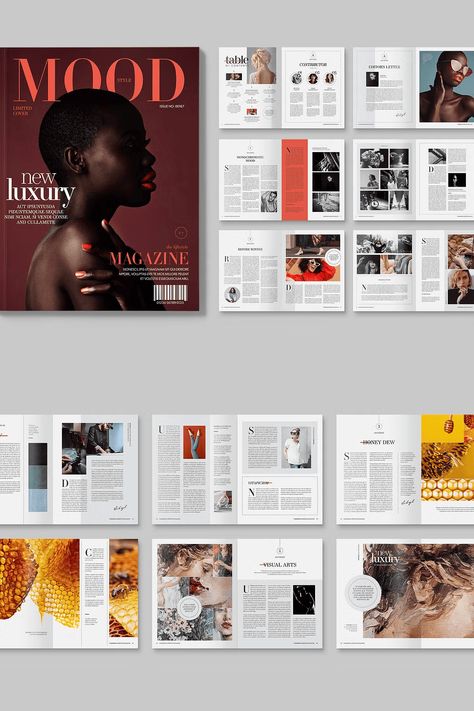 Magazine Template Magazine Masthead Design, Editorial Layout Inspiration, Magazine Page Design, Portfolio Magazine, Editorial Design Magazine, Magazine Design Cover, Layout Magazine, Fashion Magazine Design, Magazine Layout Inspiration