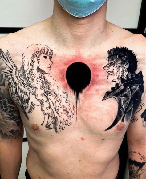 Berserk Tattoo, Eclipse Tattoo, Unique Tattoos For Men, Kawaii Tattoo, Flash Tattoo Designs, Fire Tattoo, Gothic Tattoo, 3d Tattoos, The Eclipse