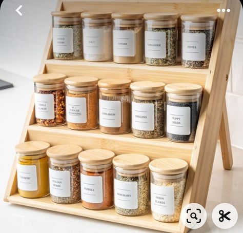 Roast Chicken Seasoning, Spice Stickers, Bamboo Spice Rack, Kitchen Decor Collections, Bbq Spice, Mexican Seasoning, Pantry Storage Containers, Perfect Pantry, Wooden Spice Rack