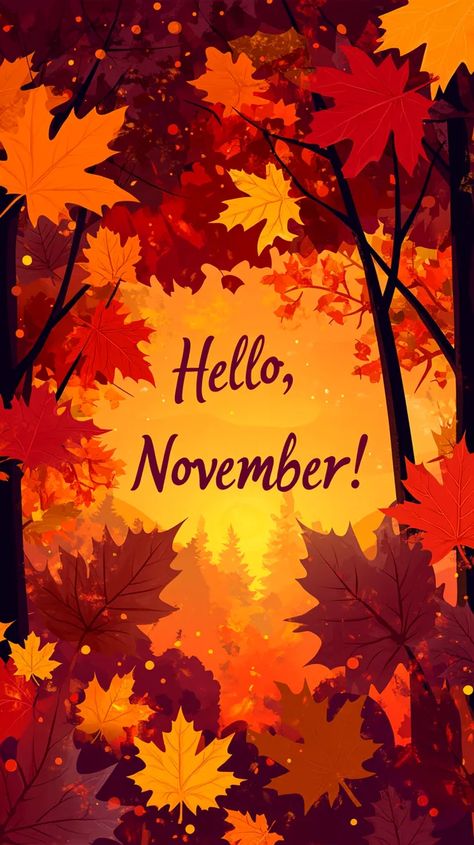 Create Your Own "Hello, November" Aesthetic Wallpaper with This Midjourney Prompt Hello November Wallpaper Iphone, Hello November Aesthetic, November Aesthetic Wallpaper, Wallpaper Iphone November, November Background, Thanksgiving Wallpaper Iphone November, Thanksgiving Wallpaper Iphone, Thanksgiving Iphone Wallpaper, November Images