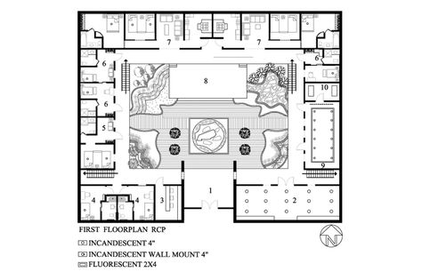 Each room will communicate to the center of the courtyard which will house the stage for special cultural events and occasions. Description from id753breaux.blogspot.com. I searched for this on bing.com/images Chinese Courtyard House Floor Plans, Small House With Courtyard In The Middle, Houses With Courtyards In The Middle, House Plans With Courtyard In The Middle, Japanese Home Design Floor Plans, Japanese Courtyard House Plans, Interior Courtyard House Plans, Japanese House Floor Plans, Japanese Courtyard House