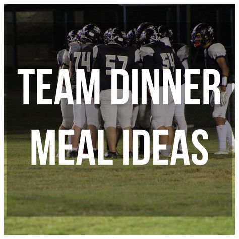 Football Pasta Dinner, Football Team Lunch Ideas, Soccer Dinner Game Night, Homecoming Meal Ideas, Meals For A Football Team, Easy Meals For Team Dinners, Pasta Party Ideas Team, Sports Team Pasta Dinner, Football Team Dinner Ideas Meals