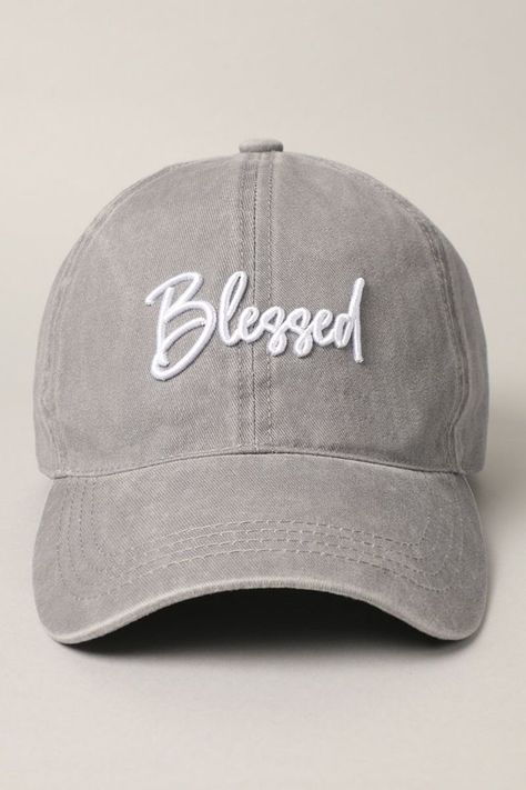 Christian Baseball Caps, Cap Design Ideas, Baseball Cap Embroidery, Puff Embroidery, Christian Clothing Brand, Trendy Caps, Jesus Clothes, Beyond Blessed, Cap Embroidery