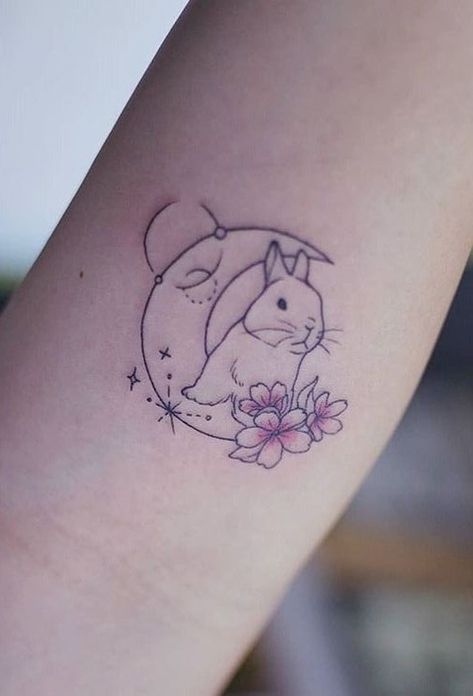 Pet Rabbit Tattoo, Bunny Memorial Tattoo, Moon Bunny Tattoo, Honey Bunny Tattoo, Minimalist Bunny Tattoo, Cute Rabbit Tattoo, Bunny Memorial, Pet Memorial Tattoo, Space Bunnies