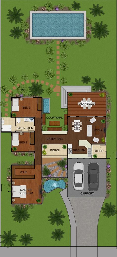 2D colour floor plan - Zuccoli Darwin NT | 2D FLOOR PLANS HOUSES Site Development Plan Architecture, Furniture Symbols, Photoshop Furniture, Site Development Plan, Floor Plan Symbols, Darwin Nt, Circle House, Rendered Floor Plan, Pod House