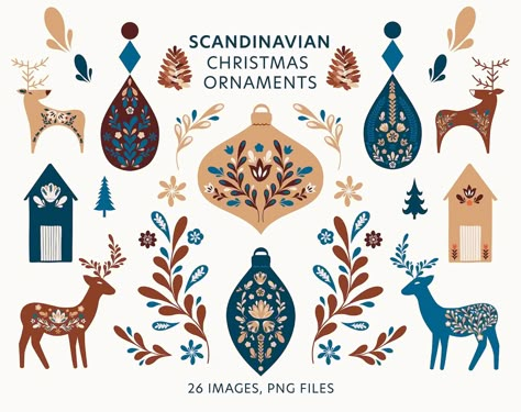 Scandinavian Christmas Ornaments Folk Art Images for - Etsy Scandinavian Folk Embroidery, Scandinavian Folk Artwork, Nordic Christmas Pattern Folk Art, Nordic Christmas Design, Scandinavian Patterns Traditional, Vintage Scandinavian Christmas, Nordic Christmas Ornaments Diy, Scandinavian Christmas Folk Art, Nordic Christmas Pattern