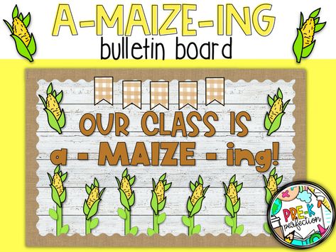 "This corn bulletin board is perfect for all fall long! This bulletin board is perfect for the months of October, November, and even Thanksgiving!  You are sure to have the cutest bulletin board in school!  Check out the video preview to see everything included in this product! INCLUDED: -1 full sheet quote -corn -Banners -\"Our Class is a - MAIZE- ing!\" - Black outlined letters with white inside (so you can print it on any colored paper of your choice! even black) **Please note that this is a DIGITAL DOWNLOAD. No physical item will be shipped to you. Once you complete your purchase you will be able to download the PDF containing this product! Terms of Use: This product is for personal or single classroom use. It cannot be re-sold or claimed as your own. Thank you! Thank you for visiting November Class Bulletin Board, Corn Bulletin Board Ideas, November Bulletin Board Ideas, Bulletin Letters, Thanksgiving Bulletin Board Ideas, Thanksgiving Bulletin Board, School Library Bulletin Boards, Mexican Mocha, November Bulletin Boards