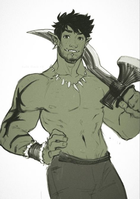 Dnd Species, Half-orc Male, Half Orc, Pathfinder Character, Dnd Npc, Dnd Character Ideas, Dnd Campaign, Dnd Ideas, Dungeons And Dragons Characters