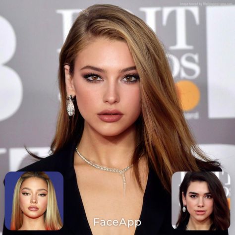 Faceapp Morphing Celebrities, Perfect Nose, Side Part Hairstyles, Art Style Challenge, Beauty Care Routine, Celebrity Faces, Nose Job, Girl Crushes, Pretty Woman