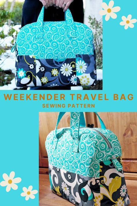 Travel Bag Sewing Pattern, Travel Bag Sewing, Diaper Bag Sewing Pattern, Weekender Bag Pattern, Quilted Bag Patterns, Clutch Bag Pattern, Popular Purses, Handbag Sewing Patterns, Bag Sewing Pattern