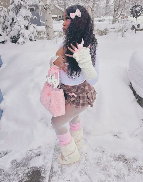 Jupiter Core, Kawaii Winter Outfits, Drip Harder, Dolly Fashion, Black Barbies, Barbie Summer, Estilo Swag, Winter Outfits Aesthetic, Cold Outfits