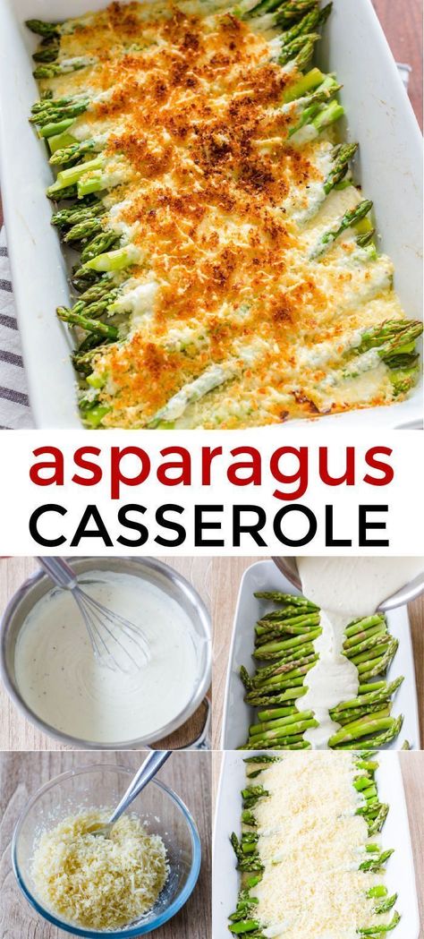 The easiest creamy, cheesy Asparagus Casserole! This is so impressive for company and it reheats really well. #asparaguscasserole #casserole #sidedish #asparagusrecipes #natashaskitchen Reuben Stromboli, Cheesy Asparagus Casserole, Cheesy Asparagus, Asparagus Casserole, Asparagus Recipes Baked, Grilled Asparagus Recipes, Veggie Casserole, Asparagus Recipes, Baked Asparagus