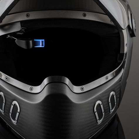 This HUD instantly upgrades your existing helmet with a holographic GPS and Bluetooth audio | Yanko Design Motorcycle Future, Smart Motorcycle Helmet, Smart Helmet, Modular Motorcycle Helmets, Bluetooth Motorcycle Helmet, Holographic Displays, Diy Motorcycle, Helmet Head, Full Face Motorcycle Helmets