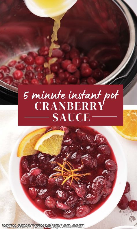 Instant Pot Cranberry Sauce, Best Cranberry Sauce, Easy Cranberry Sauce, Cranberry Sauce Recipe, Easy Instant Pot Recipes, Christmas Dishes, Instapot Recipes, Instant Pot Pressure Cooker, Thanksgiving Side Dishes