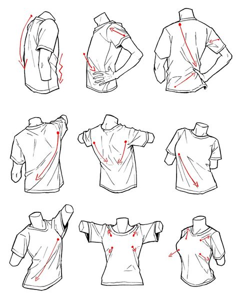 Clothing Folds, Poses Drawing Reference, Draw Clothes, Clothing Sketches, Poses Drawing, Clothing Reference, Clothes Reference, Art Tools Drawing, 캐릭터 드로잉