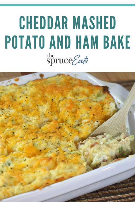 Cheesy Mashed Potatoes And Ham Bake, Ham Mashed Potato Casserole, Recipes Using Cubed Ham, Ham And Mashed Potatoes Leftover, Ham And Mashed Potato Casserole, Leftover Ham And Mashed Potato Recipes, Leftover Ham And Potato Recipes, Leftover Ham Recipes Dinners Main Dishes, Ham And Mashed Potatoes