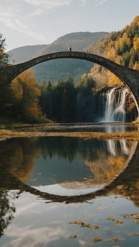 Discover the most beautiful bridges around the world through stunning photography capturing the essence of nature architecture and design Let yourself be transported through picturesque scenes intricate details and breathtaking views Perfect for admirers of photography architecture enthusiasts and those who appreciate the beauty of both the small and large-scale aesthetic details in our world From photography to drawing wallpaper to painting let these bridge images set the pe Autumn Bridge Photography, Perspective In Photography, Breathtaking Places Nature, Scale Aesthetic, Bridge Images, Bridge Aesthetic, Draw Bridge, Sunset Bridge, Autumn Bridge