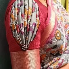 Blouse Hand And Back Design, Blouse With Patch Work, Bunga Hands Blouse Designs, Selvess Designs Blouse, Pattu Blouse Neck Designs Latest, Boluses Design Simple, Georget Blouse Designs Latest, Bloues Hands Design, Pattu Blouse Hands Models Latest