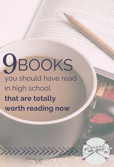 9 books you should have read in high school that are totally worth reading now. If you didn't read these in high school, don't worry: you'll enjoy them more as an adult anyway.: Shelly Core, Books And Tea, Catch 22, Book Bucket, Big Books, Read List, Reading Rainbow, This Is Your Life, Up Book