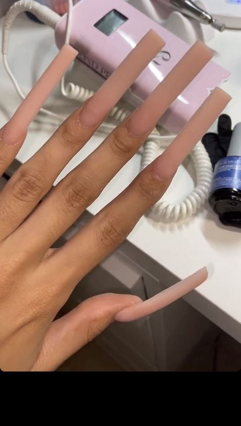 Plain Long Nails, Tapered Square Nails, Long Acrylic Nail Designs, Dope Nail Designs, Short Square Acrylic Nails, Long Acrylic Nails Coffin, Acrylic Nails Coffin Pink, Long Square Acrylic Nails, Unique Acrylic Nails