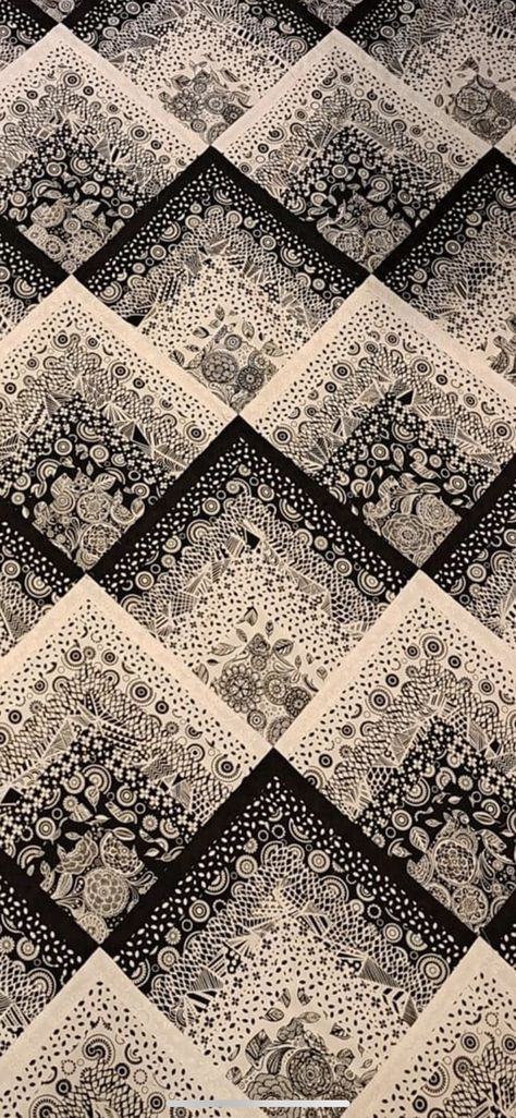 Three Colour Quilts, One Color Quilts, Two Tone Quilts, Black And White Quilt Patterns, Black And Grey Quilts, Monochromatic Quilt Patterns, Three Color Quilts, Black Quilts, Black And White Quilt