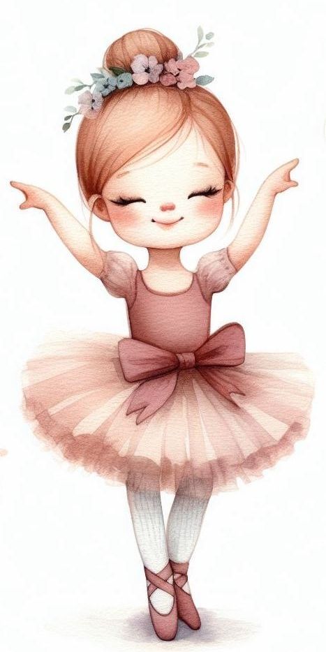 Ballerina Clipart, Cute Ballerina, Mural Stencil, Minimalist Tattoos, Baby Clip Art, Baby Room Design, Kids Room Wall, Art Cute, Kids Room Wall Art