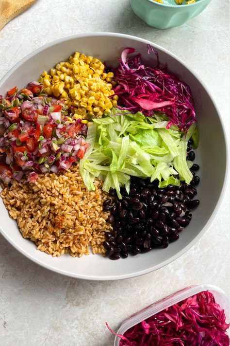 Mexican Rice and Bean Salad Dense Bean Salad, Mexican Bean Salad, Black Bean Salad, Chipotle Sauce, Mexican Rice, Large Salad Bowl, Colorful Salads, Eat Lunch, Salad Side Dishes