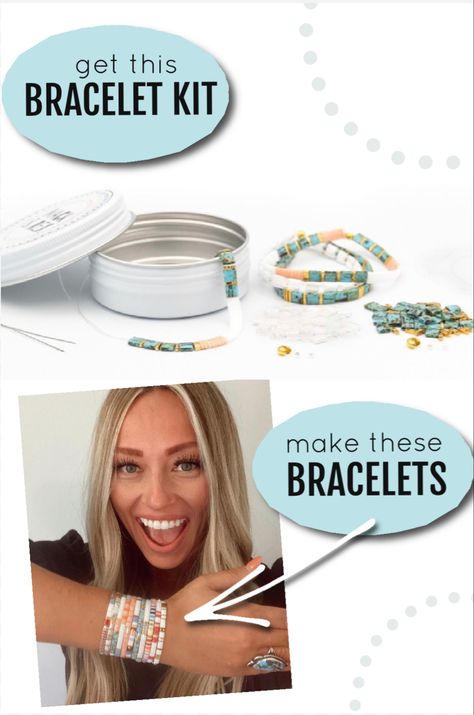 Make A Beaded Bracelet, Bracelets Stack, Bracelet Tutorials, Diy Bling, Make Your Own Bracelet, Bead Matted, Total Girl, Bracelet Size Chart, Bracelet Kit