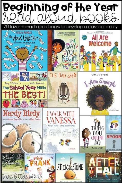 20 Favorite Back to School Read Aloud Books to help build a classroom community at the beginning of the year. #readaloud #beginningoftheyear #backtoschool #backtoschoolbooks Elementary Books, Elementary Library, First Day Of School Activities, Third Grade Classroom, Read Aloud Books, 4th Grade Reading, Read Alouds, 3rd Grade Reading, Library Lessons