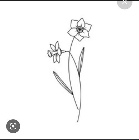 Narcissus Line Tattoo, Narcissus Flower Tattoo Simple, Simple Narcissus Tattoo, Fine Line Narcissus Tattoo, Narciss Flower Tattoo, Narcissus Flower Drawing Tattoo Ideas, Narcissus Flower Tattoo, Narcissus Tattoo, Narcissus Flower