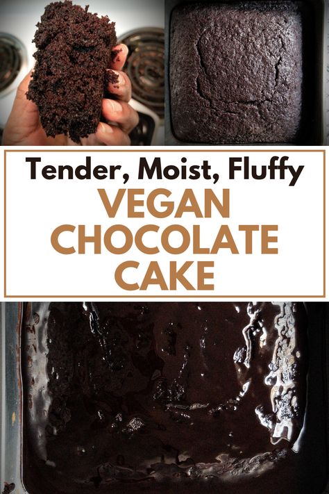 Vegan Dark Chocolate Cake, Chocolate Devils Food Cake, Best Vegan Chocolate Cake, Homemade Vegan Chocolate, Christmas Chocolate Desserts, Small Chocolate Cake, Cafe Cakes, Chocolate Cake Mix Recipes, Vegan Chocolate Cake Recipe