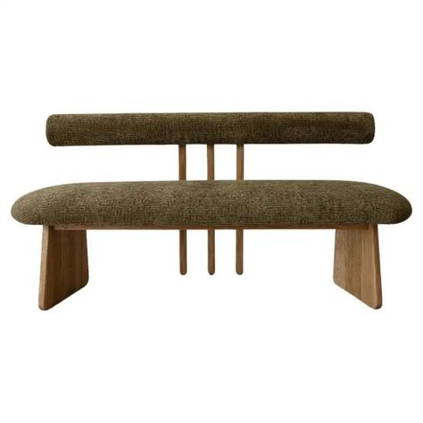 Entry Bench With Back, Entryway Dining Benches, Entry Bench Styling, Cool Bench, Dining Bench With Back, Dining Banquette Bench, Contemporary Loveseat, Dining Banquette, Velvet Lounge Chair