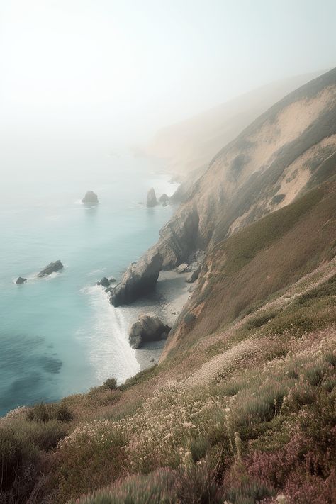 Vintage Big Sur California Coast Print California Coast Aesthetic, Big Sur Aesthetic, Magic Moodboard, Coastal Auntie, Preppy Wall Art Prints, Big Sir, Photo Campaign, Coast Aesthetic, District 4