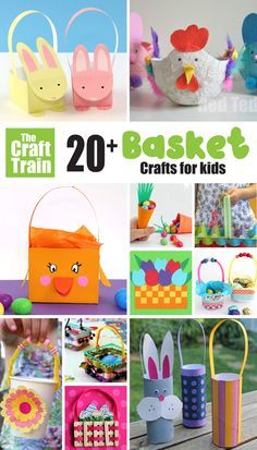 Over 20 Easter basket crafts for kids to make. Recycled Easter baskets, baskets made from paper, woven baskets and more. #eastercrafts #kidscrafts #deasterbaskets #easterbasketdiys #basket crafts #springcraftsforkids #easykidscraftideas #Easter Diy Easter Basket Preschool, Making Easter Baskets For Kids, Easter Basket Craft For Toddlers, Recycled Easter Baskets Diy, Easter Baskets For Preschoolers, Easter Basket Paper Craft, Easter Basket Ideas For Kids Diy, Easter Baskets For Kids Diy Craft Ideas, Easter Crafts Baskets