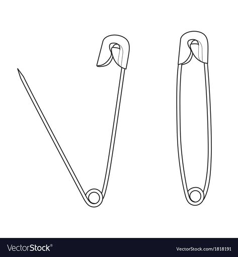 Paper Clip Tattoo Meaning, Safety Pin Doodle, Safety Pin Illustration, Safety Pin Tattoo Design, Safety Pin Tattoo Meaning, Paper Clip Tattoo, Safety Pin Drawing, Sj Tattoo, Safety Pin Tattoo