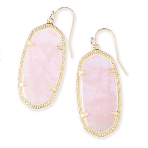 Kendra Scott | Pink/gold * Quartz Elle Earrings Rose Quartz Color, Rose Quartz Jewelry, Rose Gold Quartz, September Birthstone Jewelry, Rose Quartz Earrings, Kendra Scott Earrings, Statement Drop Earrings, Quartz Jewelry, Kendra Scott Jewelry