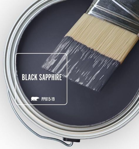 Blue Black Paint Colors, Blue Black Paint, Black Paint Colors, Bedroom Inspiration Cozy, Black Paint Color, Dark Paint Colors, House Wall Design, Bathroom Decor Colors, Art Deco Bathroom