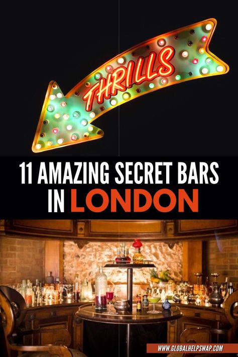 Have a drink or two in 11 Amazing Secret Bars In London. Discover the hidden bar scene in London with our guide to secret drinking dens! Cool Bars In London, Speakeasy London, Bars In London, Hidden Bars, Underground Bar, London Nightlife, London Cheap, Secret London, Study In London